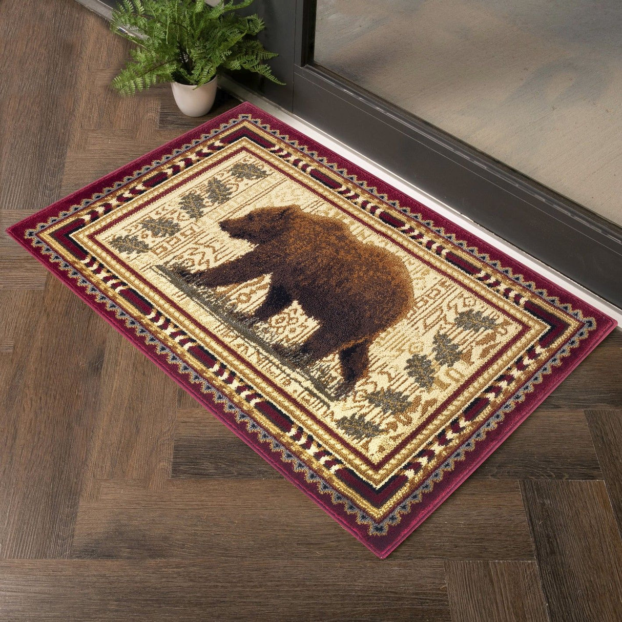 Nature's Nest - GC_CBL3007 Lodge Area Rug by Icona Home Decor | Bel Furniture