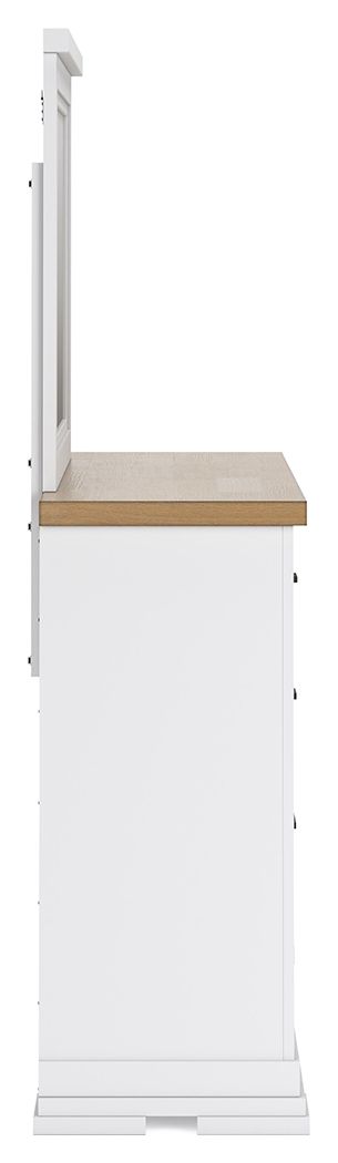 Ashbryn - White / Natural - Dresser And Mirror by Benchcraft® | Bel Furniture