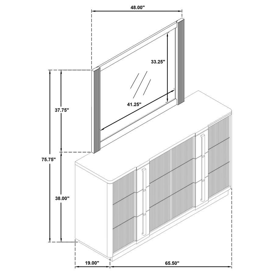 Terrace - 6-Drawer Dresser And Mirror - Ash Brown by Coaster Fine Furniture | Bel Furniture