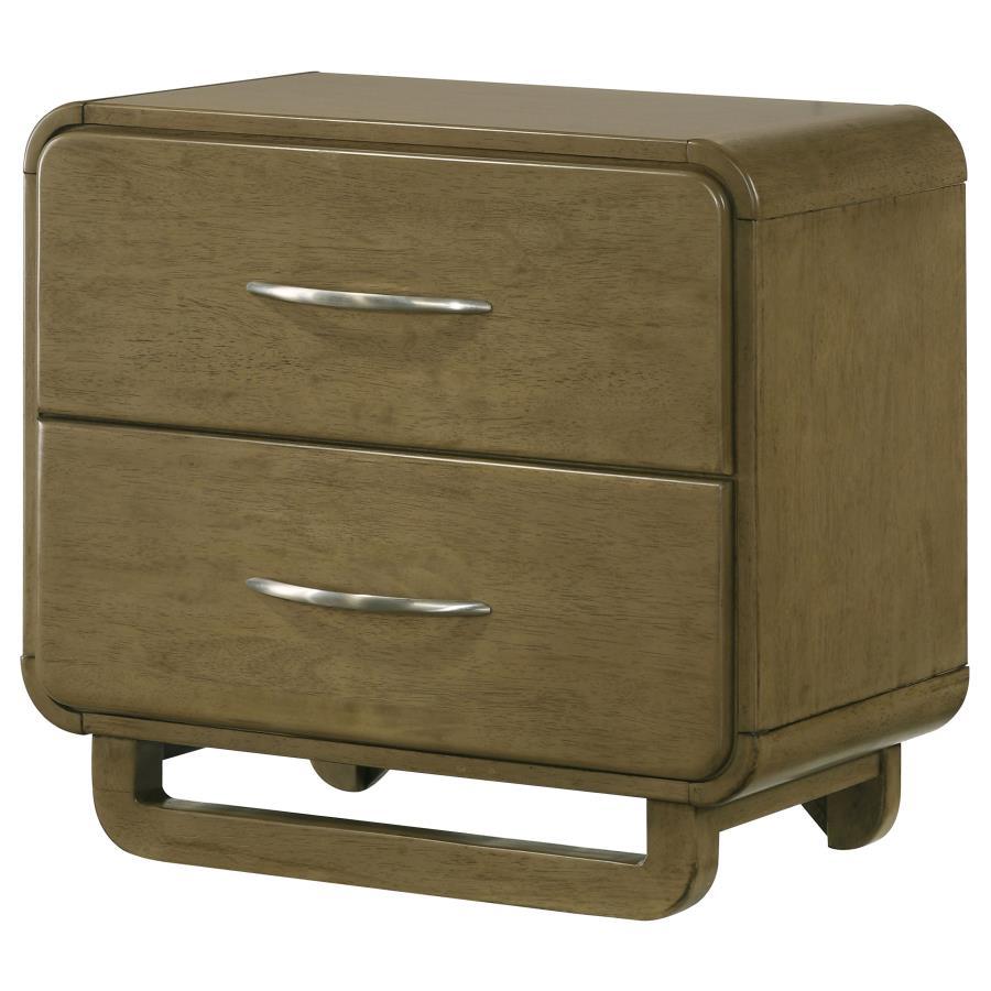 Amsbury - 2-Drawer Nightstand Bedside Table - Nutmeg by Coaster Fine Furniture | Bel Furniture