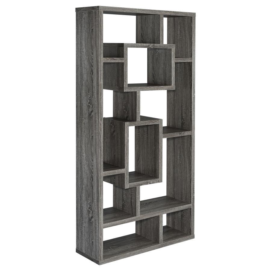 Corey - 8-Shelf Bookshelf Dark Gray by CoasterEveryday | Bel Furniture