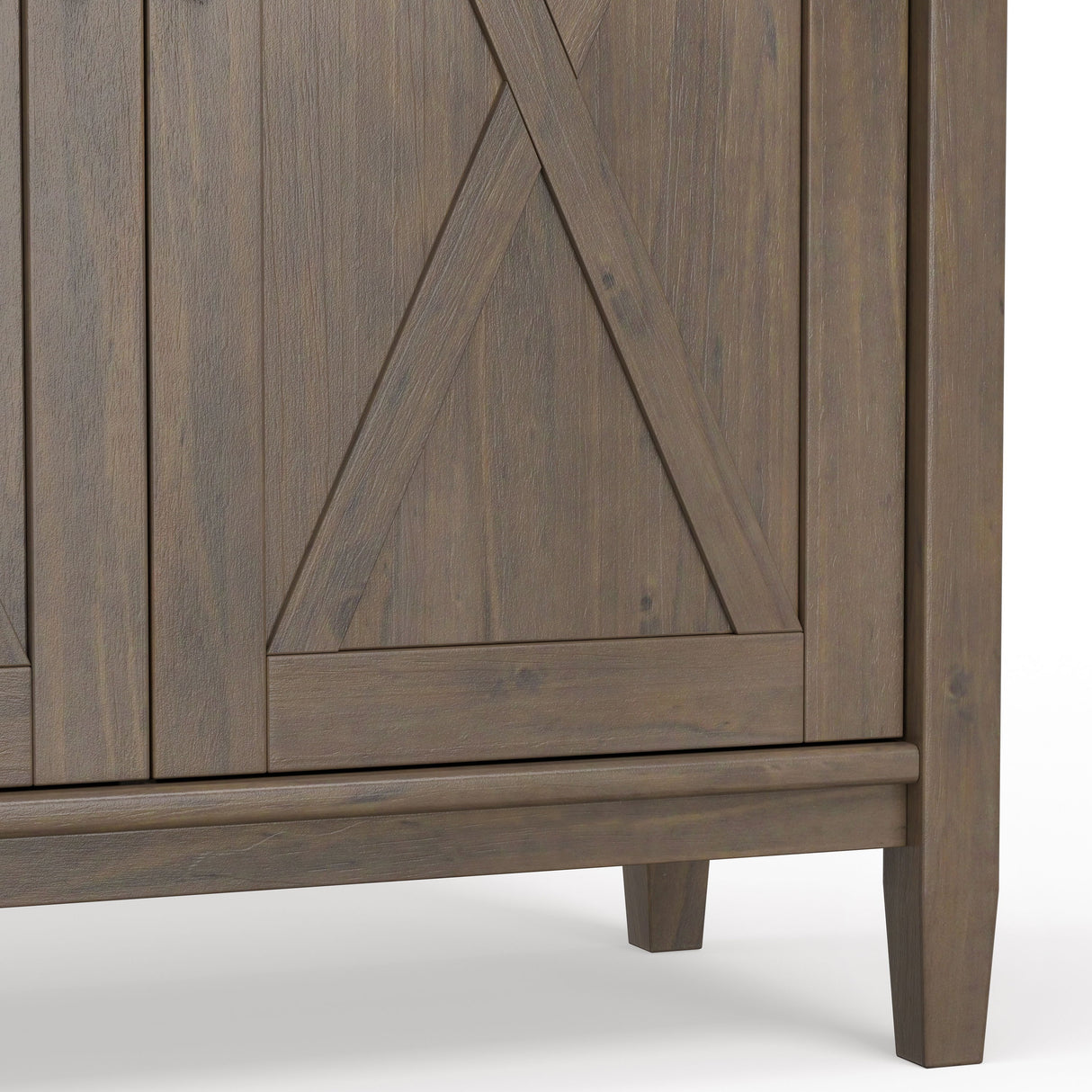 Ela - Low Storage Cabinet - Smoky Brown by Simpli-Home | Bel Furniture