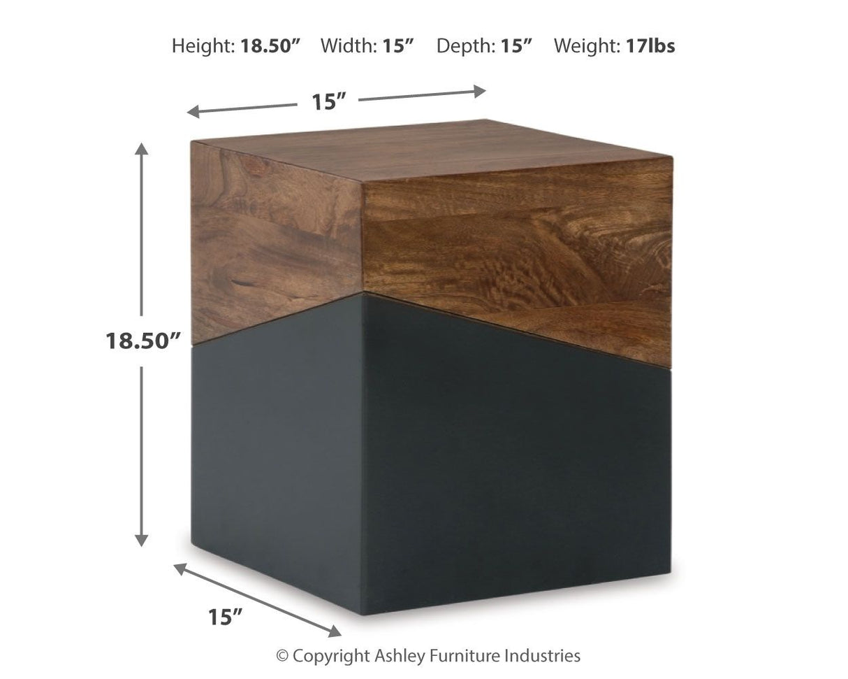 Trailbend - Brown / Gunmetal - Accent Table by Signature Design by Ashley® | Bel Furniture