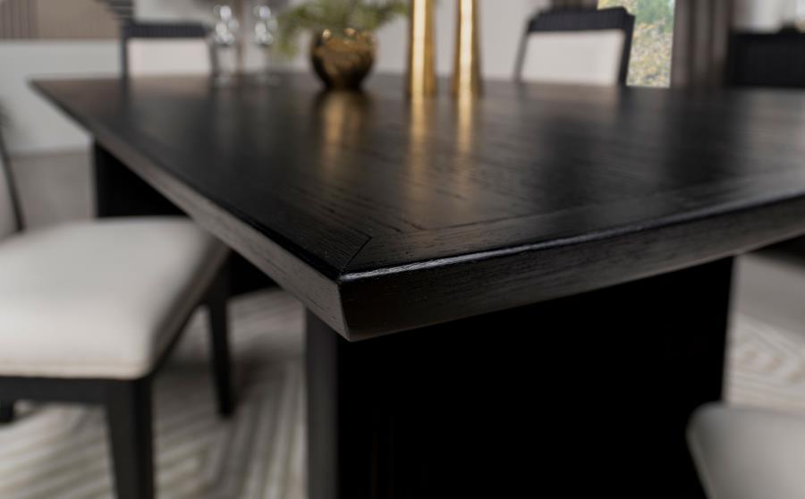 Brookmead - Extension Leaf Dining Table - Black by CoasterEssence | Bel Furniture