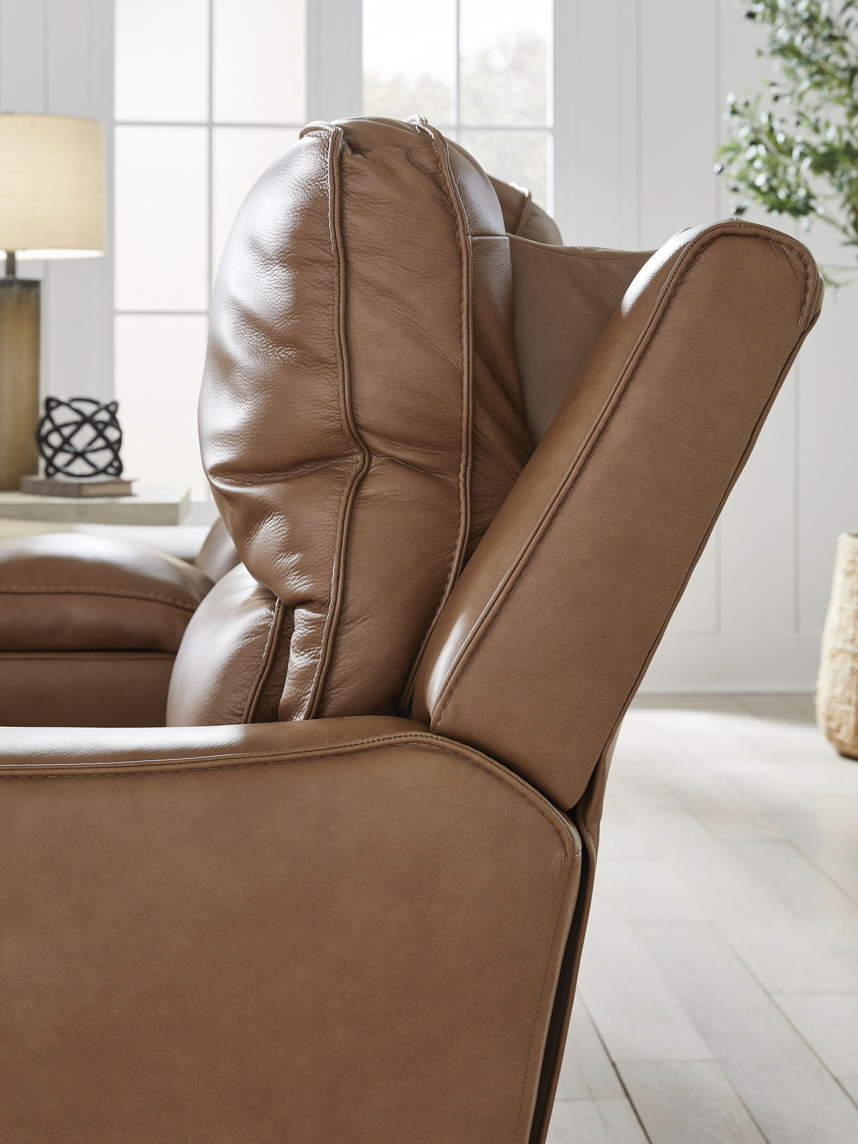 DeepWakes - Caramel - 2 Seat Power Reclining Sofa Adjustable Headrest by Signature Design by Ashley® | Bel Furniture