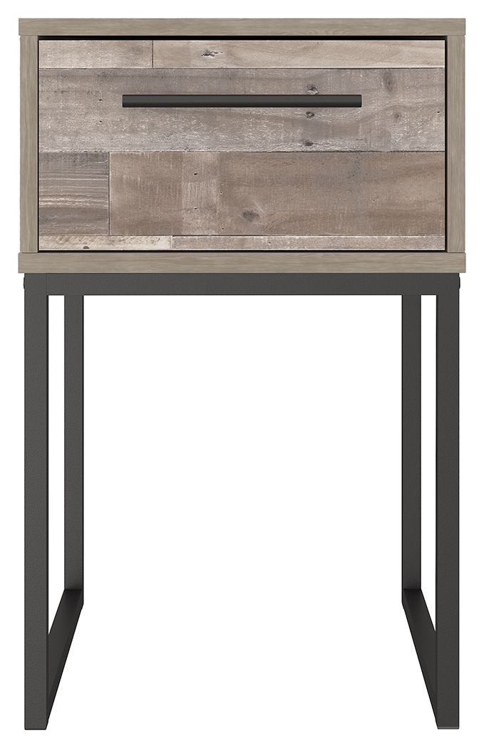 Neilsville - Whitewash - One Drawer Night Stand - Vinyl-Wrapped by Signature Design by Ashley® | Bel Furniture
