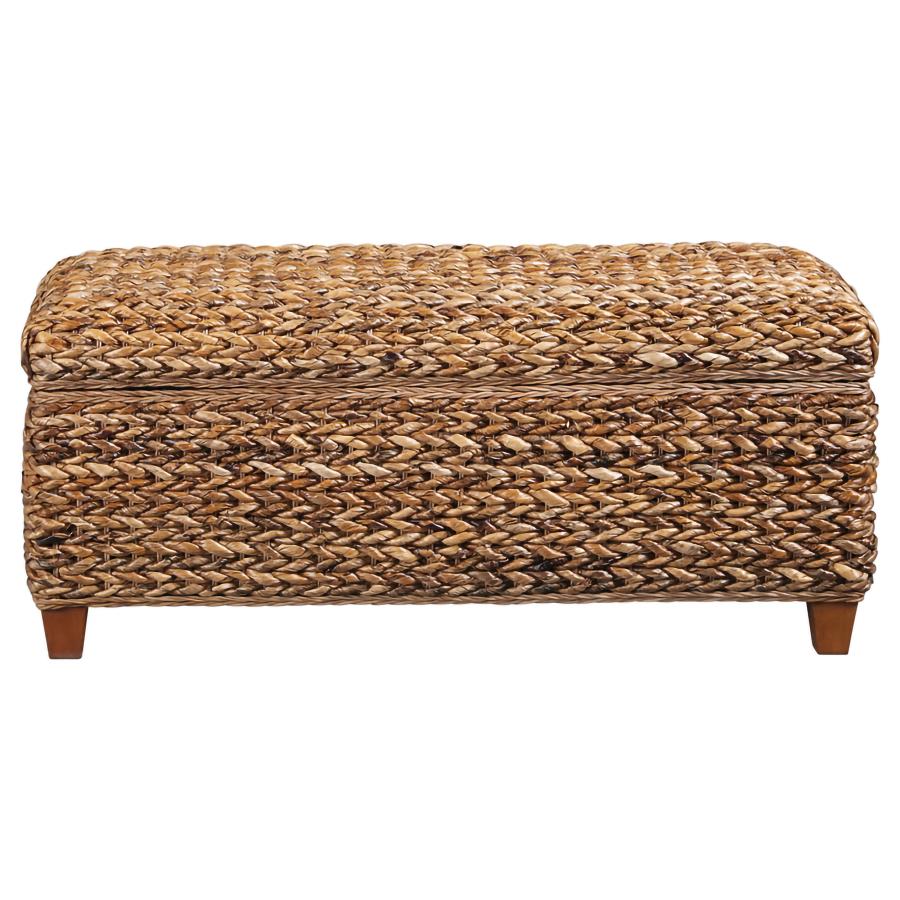 Laughton - Hand - Woven Banana Leaf Storage Trunk - Amber