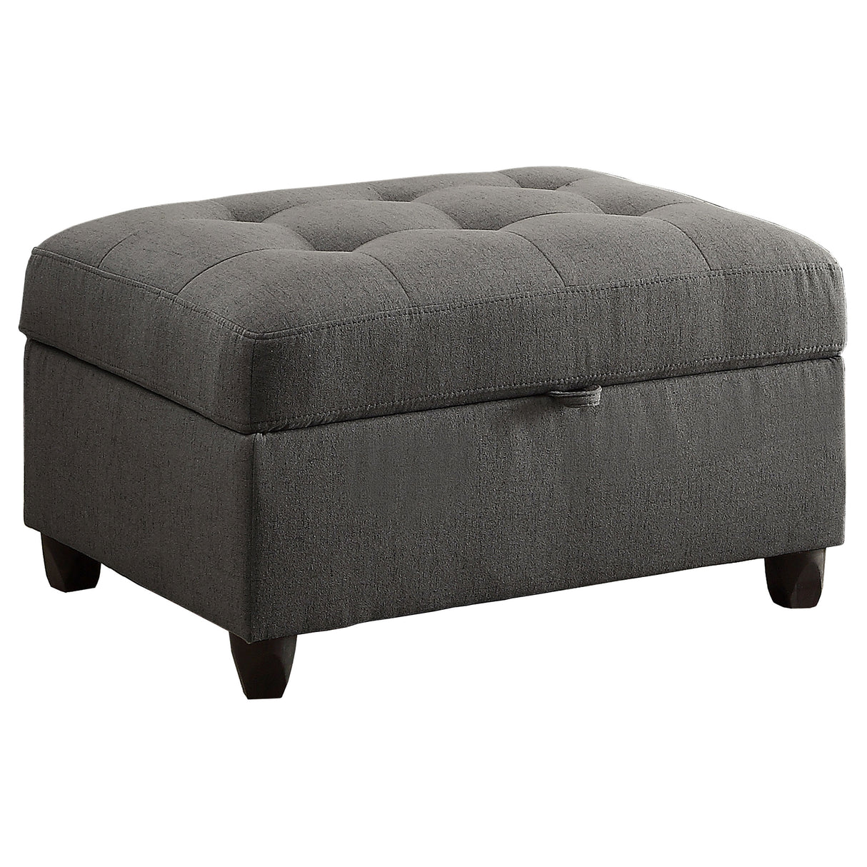 Stonenesse - Rectangular Upholstered Storage Ottoman - Gray
