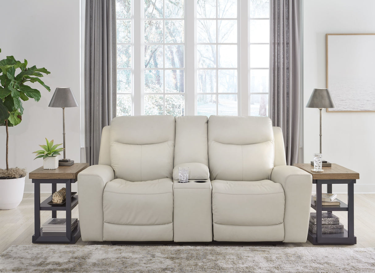 Mindanao - Power Reclining Loveseat With Console /Adj Hdrst by Signature Design by Ashley® | Bel Furniture