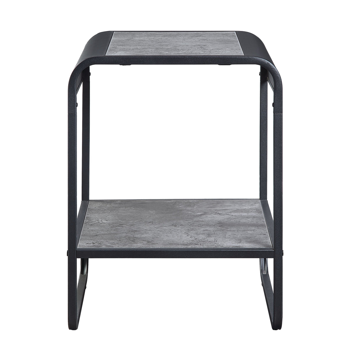 Raziela - End Table - Concrete Gray / Black by Urban Nest | Bel Furniture