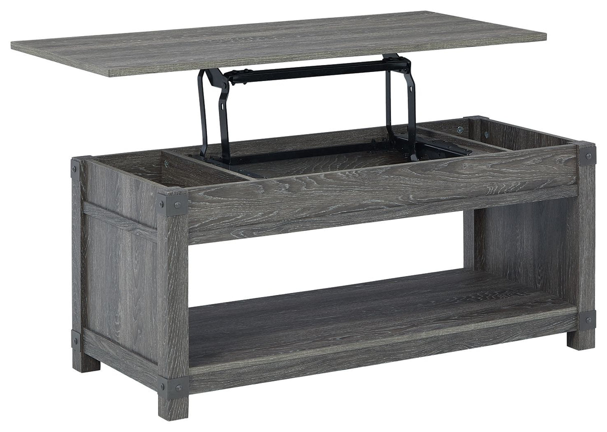 Freedan - Grayish Brown - Rect Lift Top Cocktail Table by Signature Design by Ashley® | Bel Furniture