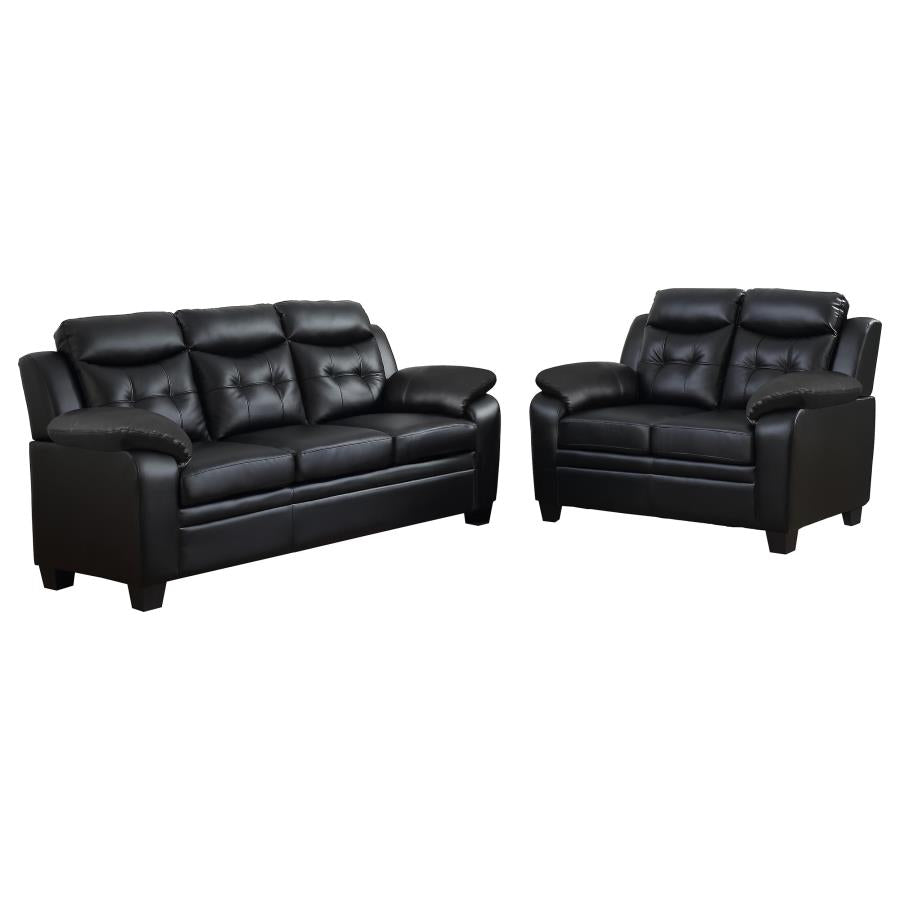 Finley - Upholstered Padded Arm Tufted Sofa Set
