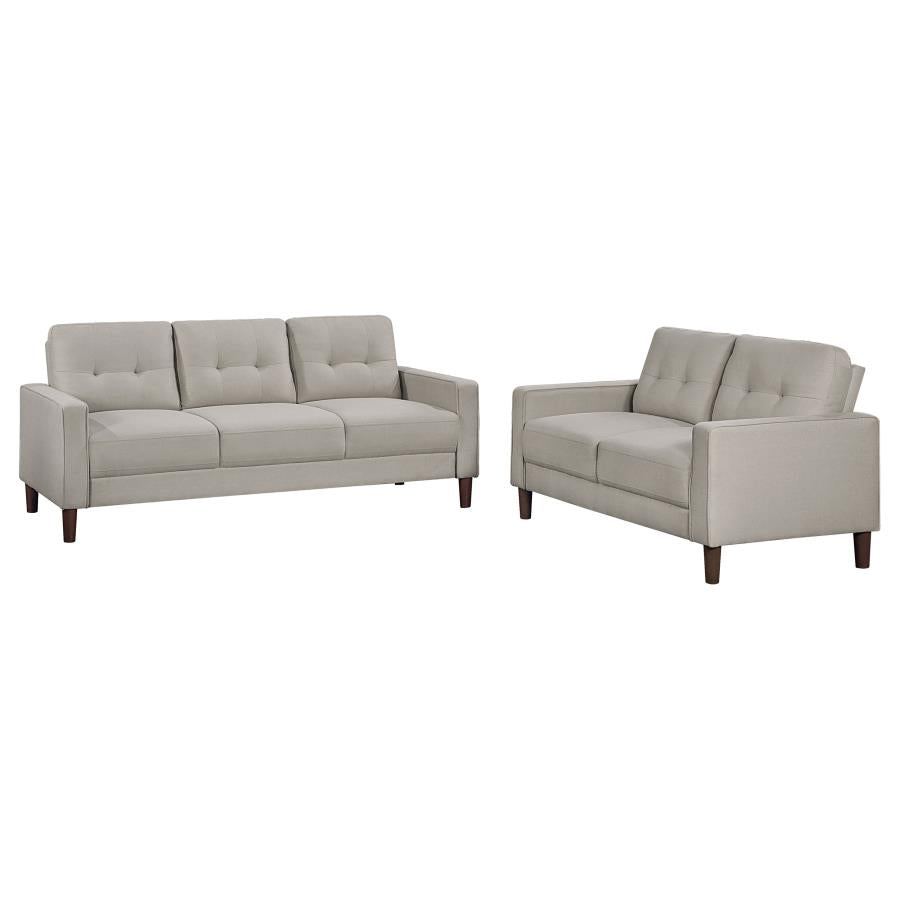 Bowen - Upholstered Track Arm Tufted Sofa Set