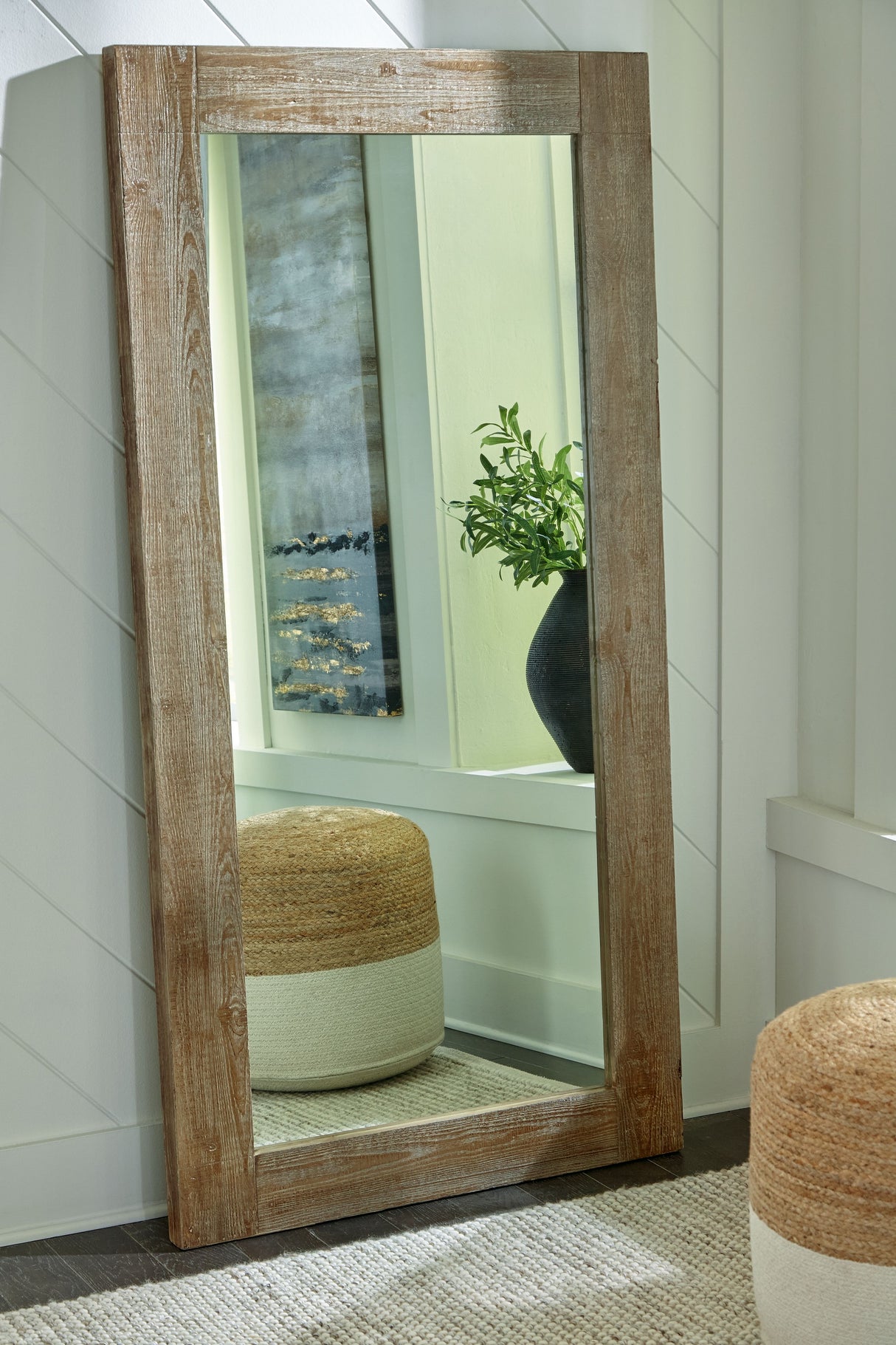 Waltleigh - Distressed Brown - Floor Mirror by Signature Design by Ashley® | Bel Furniture