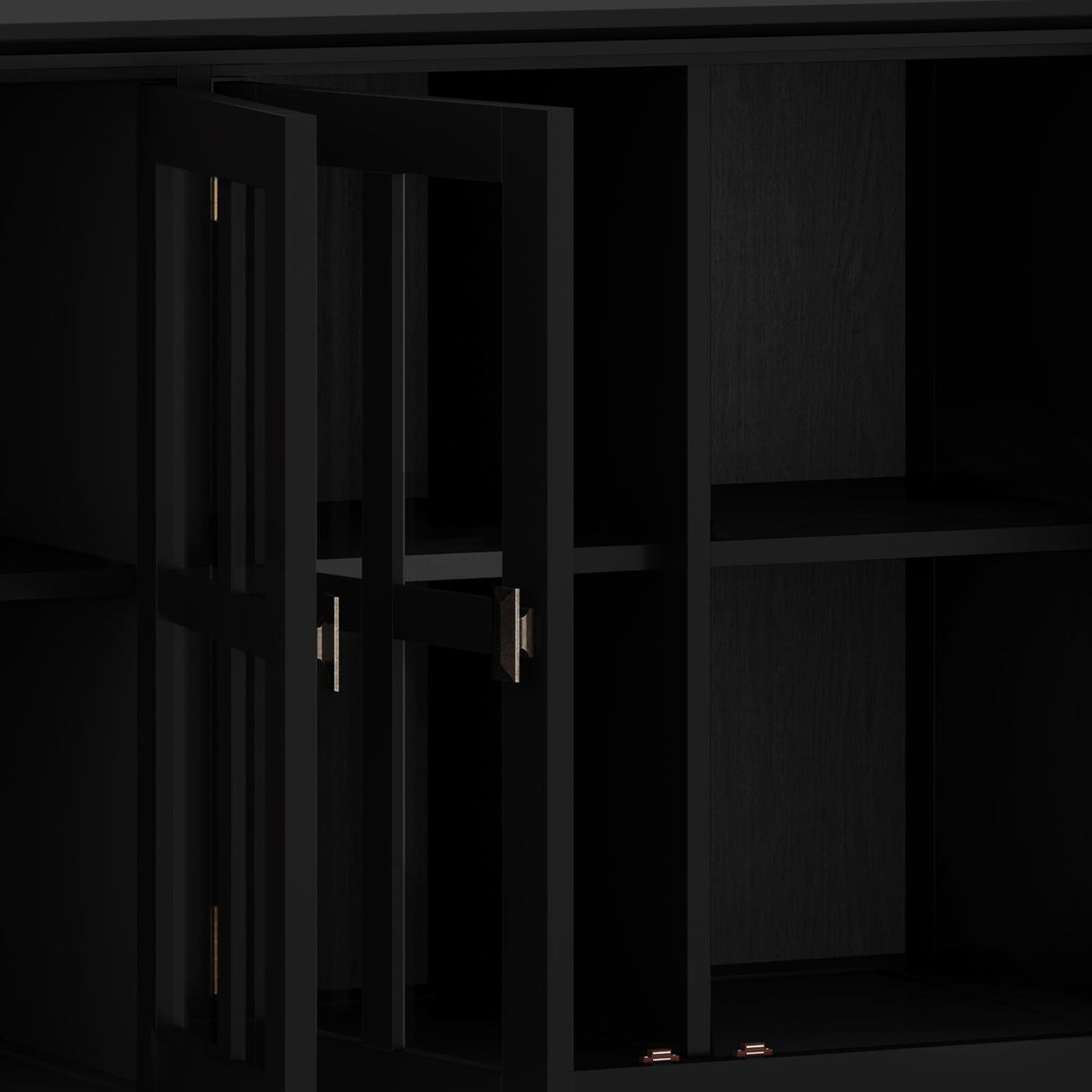 Artisan - Handcrafted Wide 4 Door Storage Cabinet by Simpli-Home | Bel Furniture