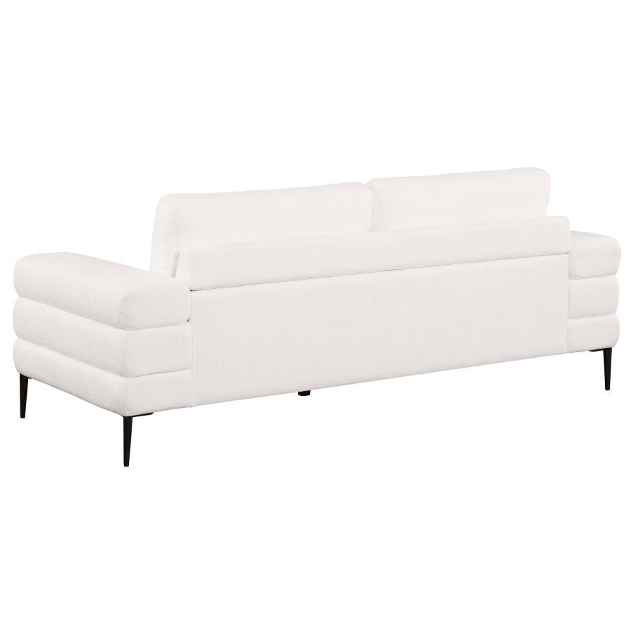 Jessel Chenille Upholstered Sofa Set Ivory