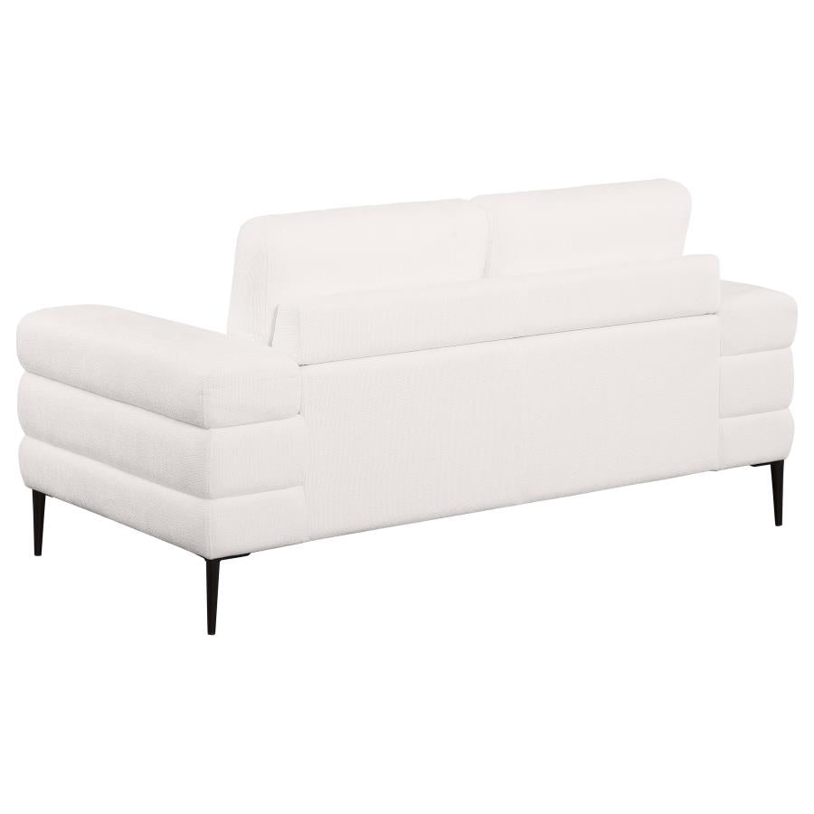 Jessel Chenille Upholstered Sofa Set Ivory