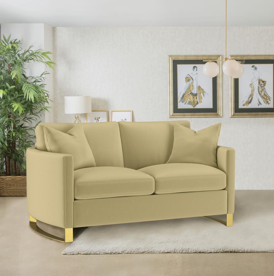 Corliss - Upholstered Arched Arm Loveseat