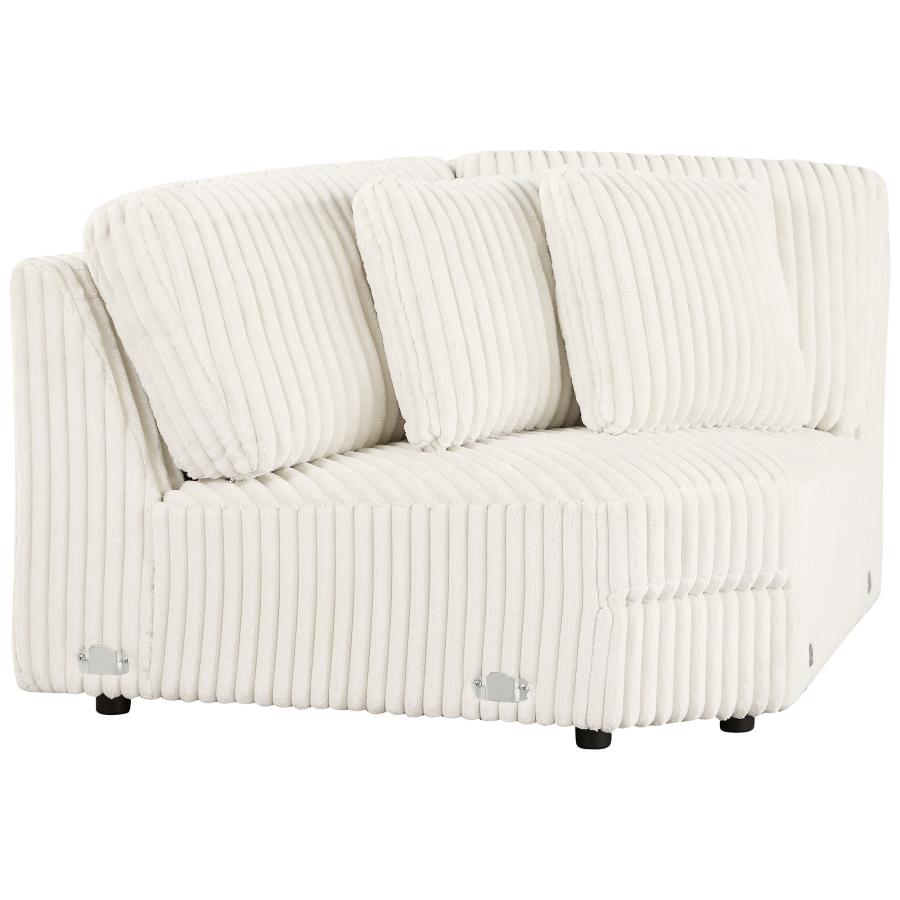Emberson Upholstered Armless Loveseat / Wedge Ivory