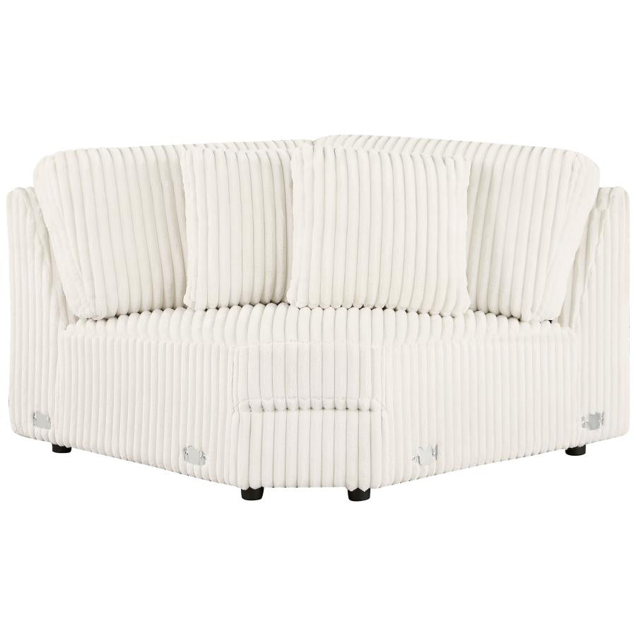 Emberson Upholstered Armless Loveseat / Wedge Ivory