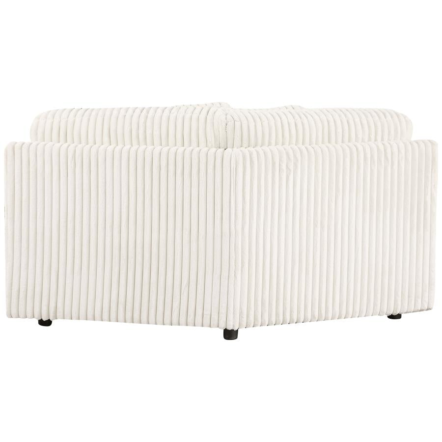Emberson Upholstered Armless Loveseat / Wedge Ivory