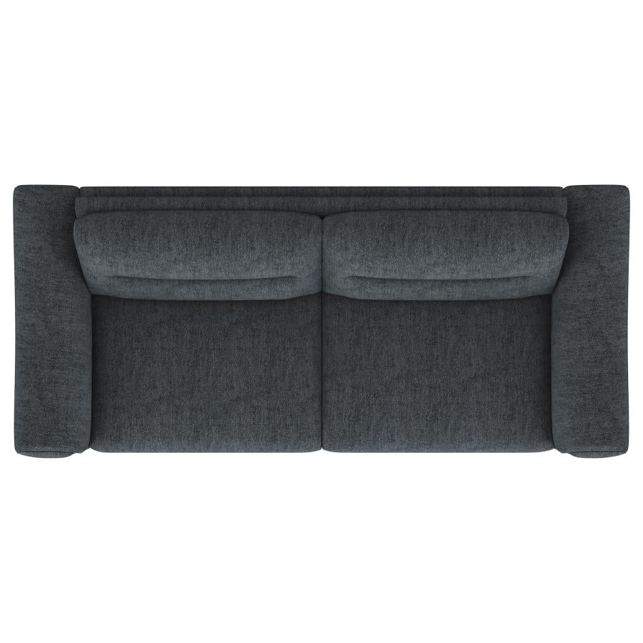 Nolan Upholstered Sloped Track Arm Sofa Charcoal