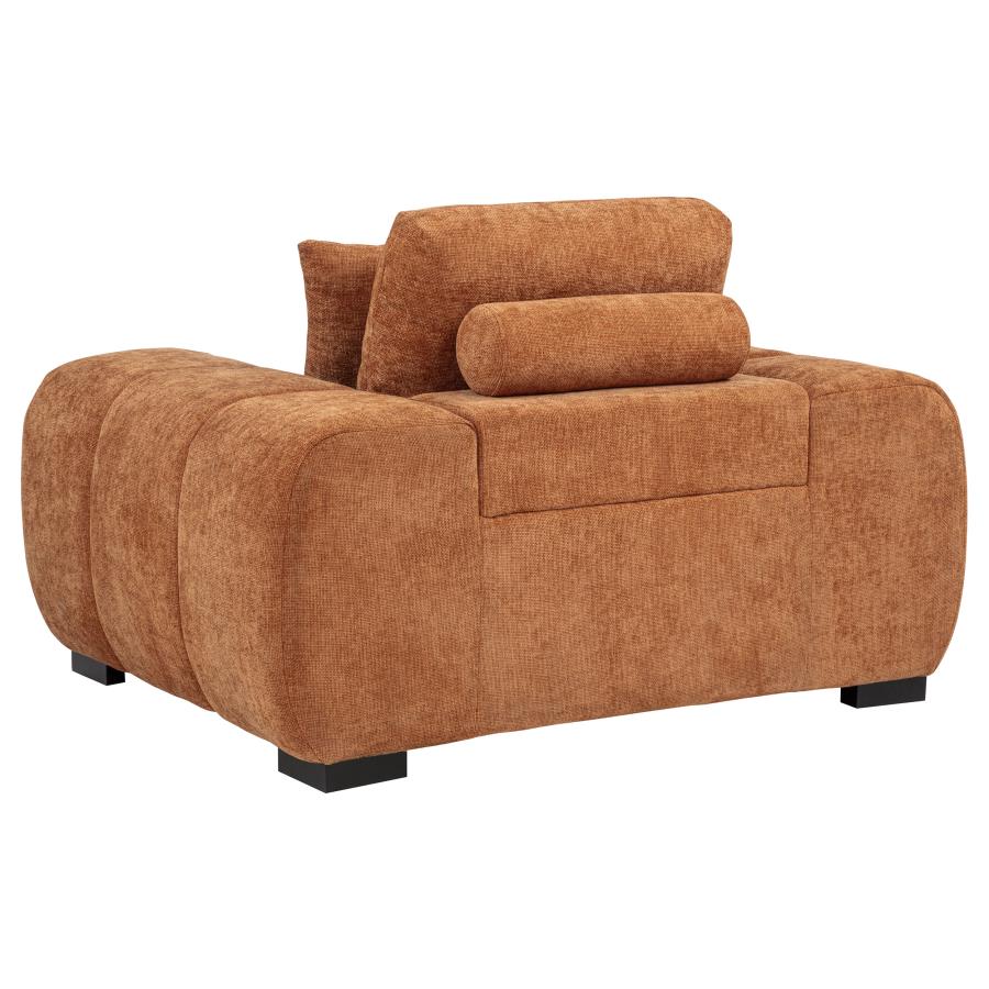 Octavia - Fabric Upholstered Track Arm Accent Chair