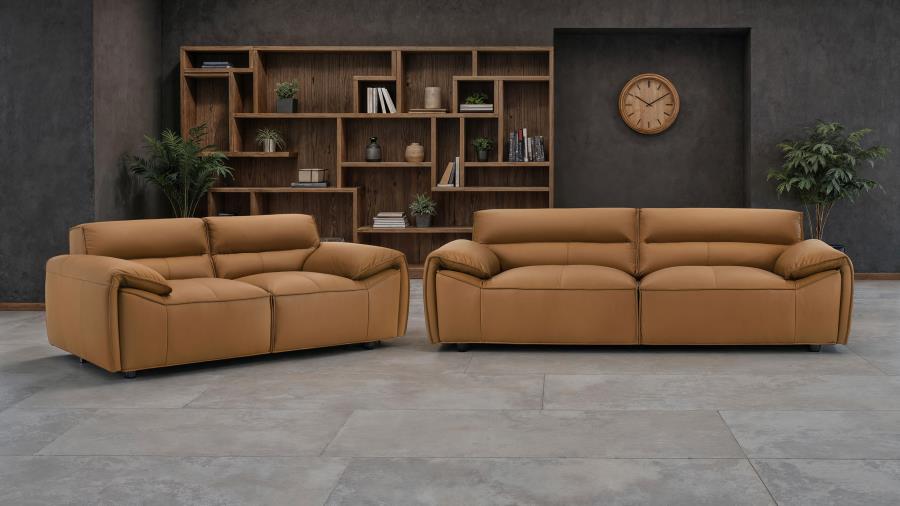 Buxton - Top Grain Leather Upholstered Sofa