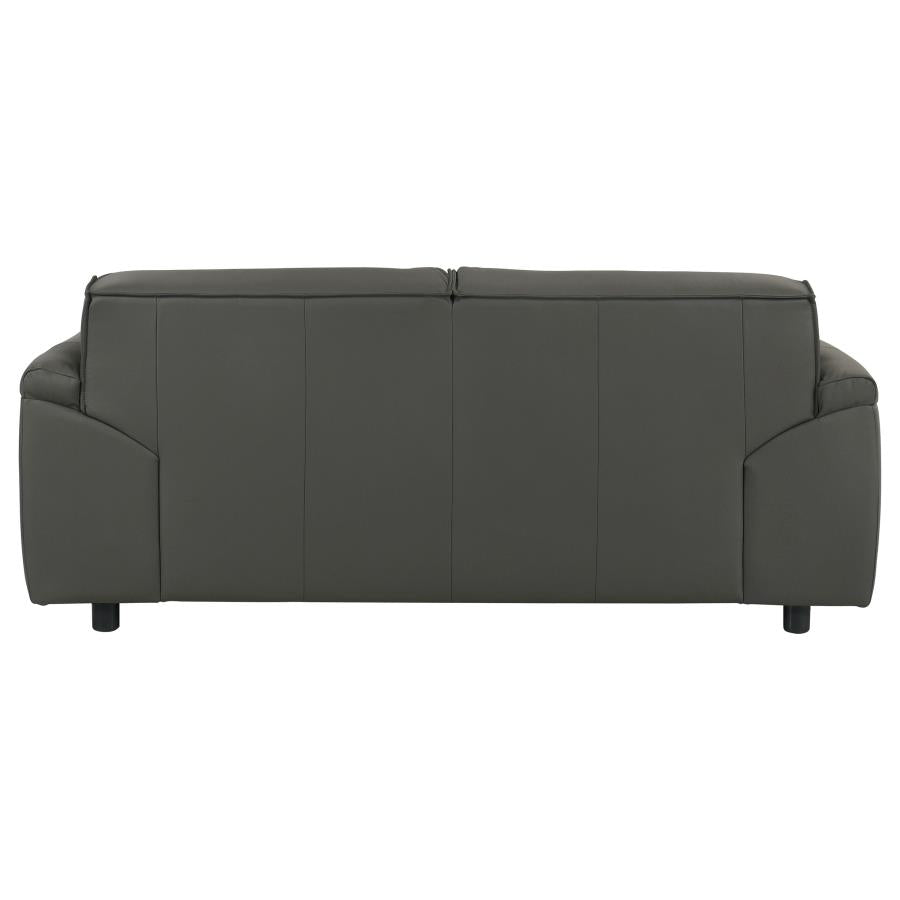 Buxton - Top Grain Leather Upholstered Loveseat