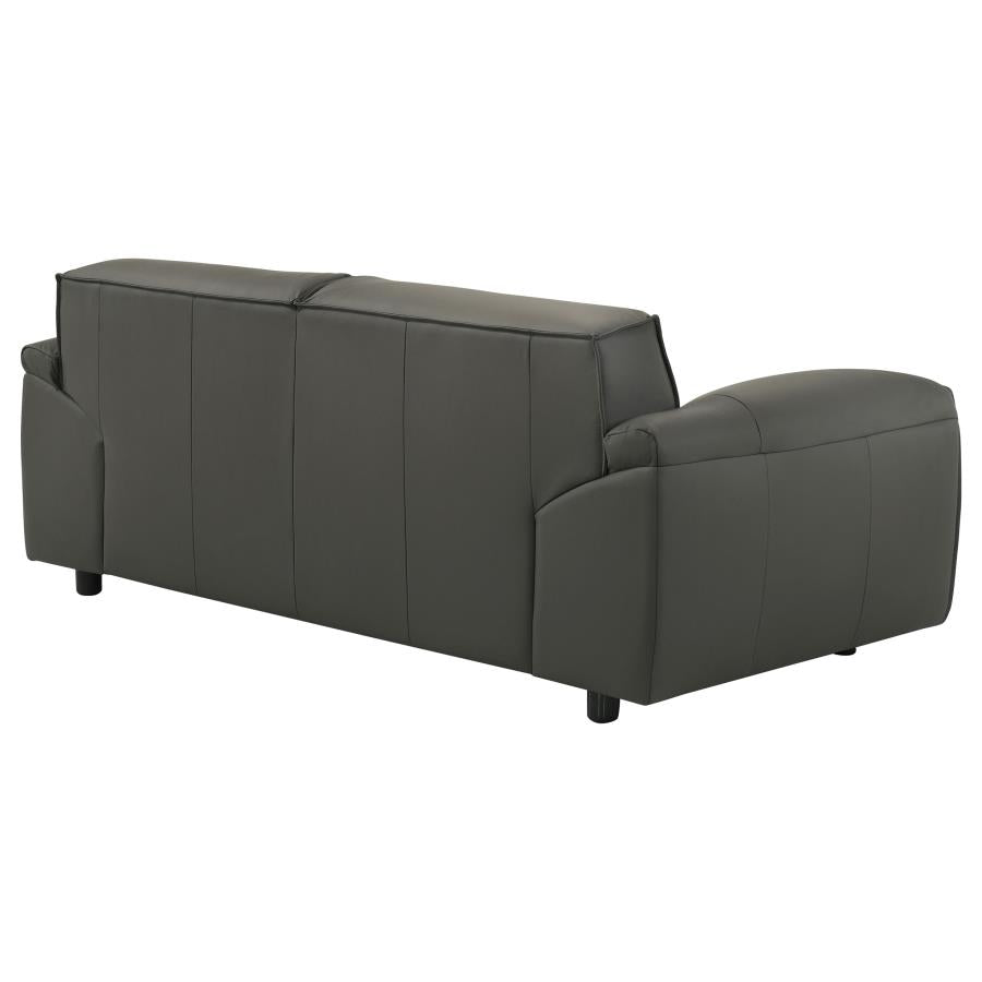 Buxton - Top Grain Leather Upholstered Loveseat
