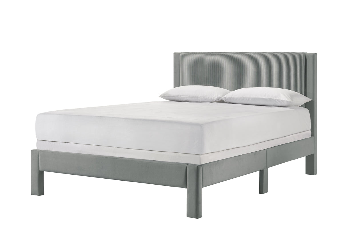Lucia Full Bed Light Grey / Pink