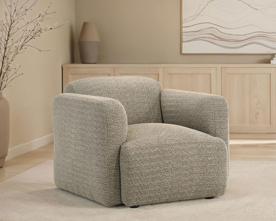 Dorset - Fabric Upholstered Round Track Arm Accent Chair