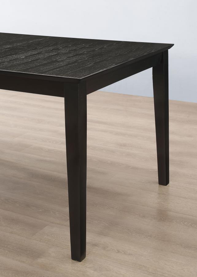 Louise - Rectangular Extension Leaf Dining Table - Black by CoasterEveryday | Bel Furniture