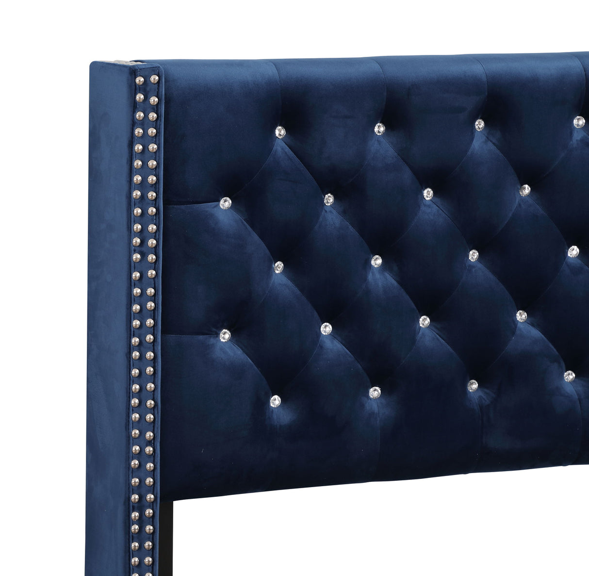 Upholstered Nailhead Trim Chic Bed - view 21