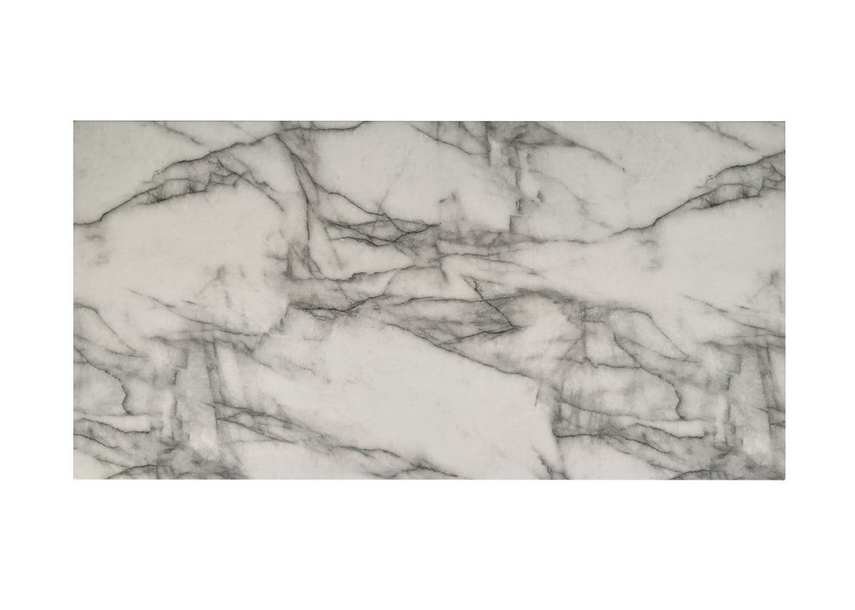 Matilda - Coffee Table With White Faux Marble Top - White by Lilola Home | Bel Furniture