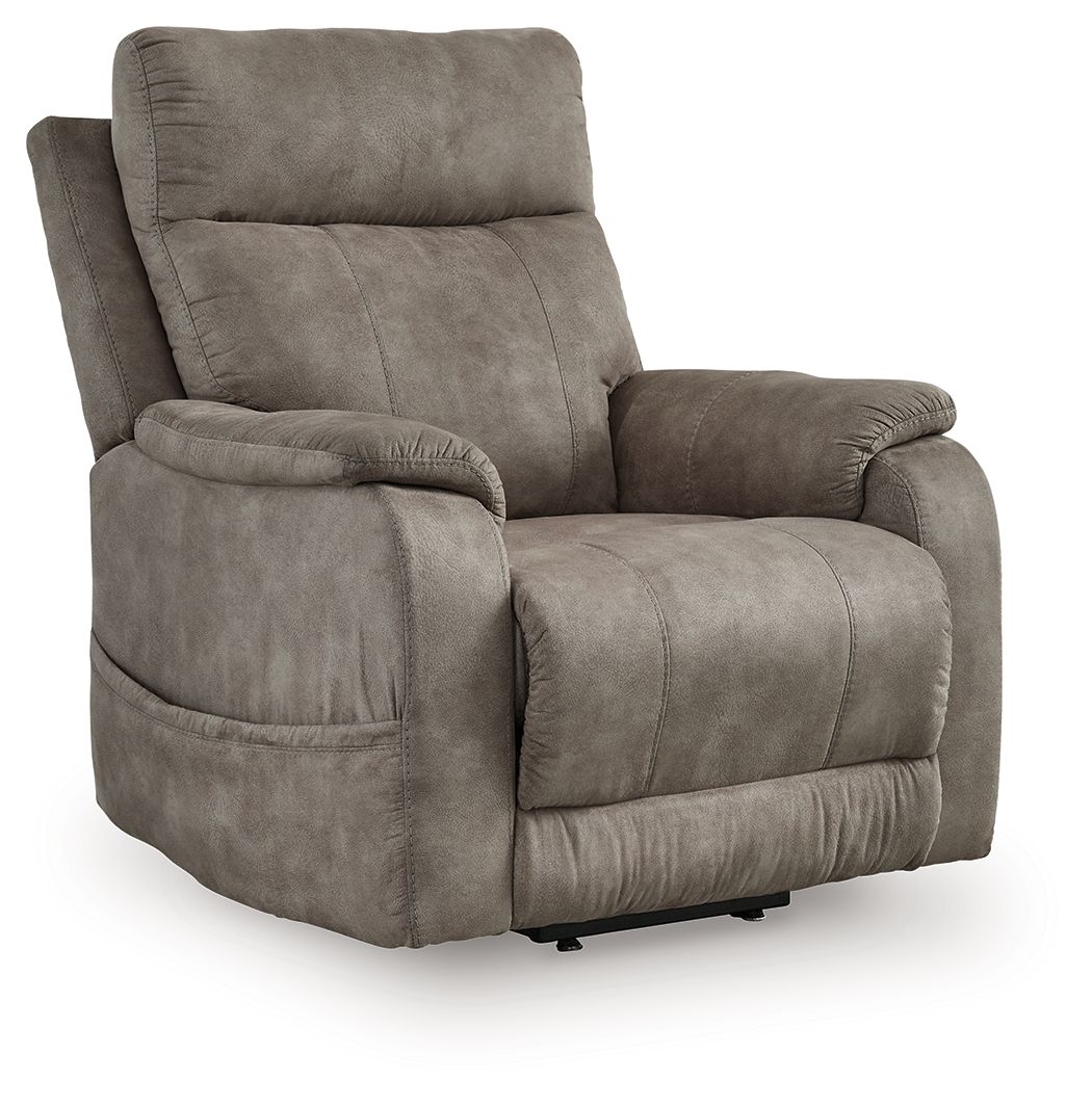 Crestmeade - Power Lift Recliner Dark Gray by Signature Design by Ashley® | Bel Furniture