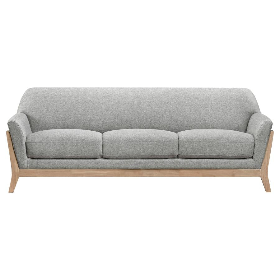 Vaughn - Fabric Upholstered Flared Arm Sofa - Gray