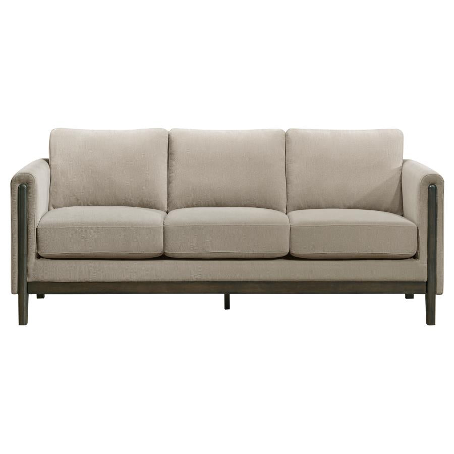 Islington - Fabric Upholstered Panel Arm Sofa - Taupe
