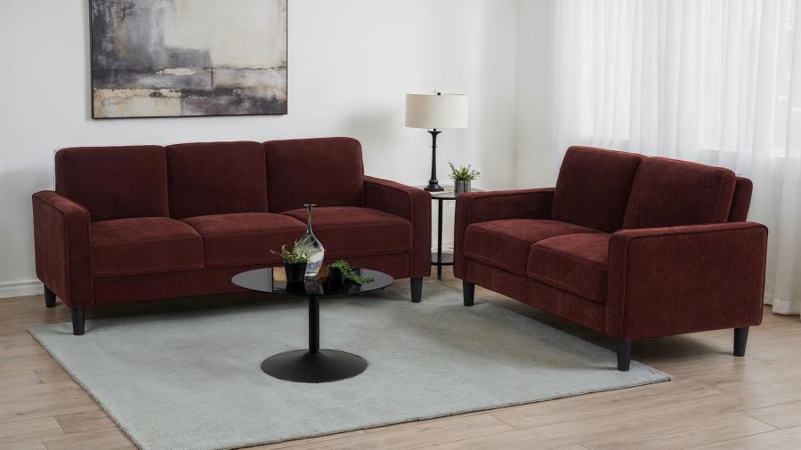 Ruth - Upholstered Track Arm Sofa Set