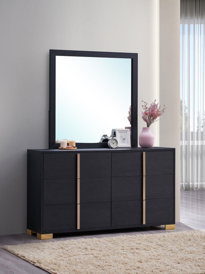 Marceline - 6-Drawer Dresser With Mirror by Coaster Fine Furniture | Bel Furniture