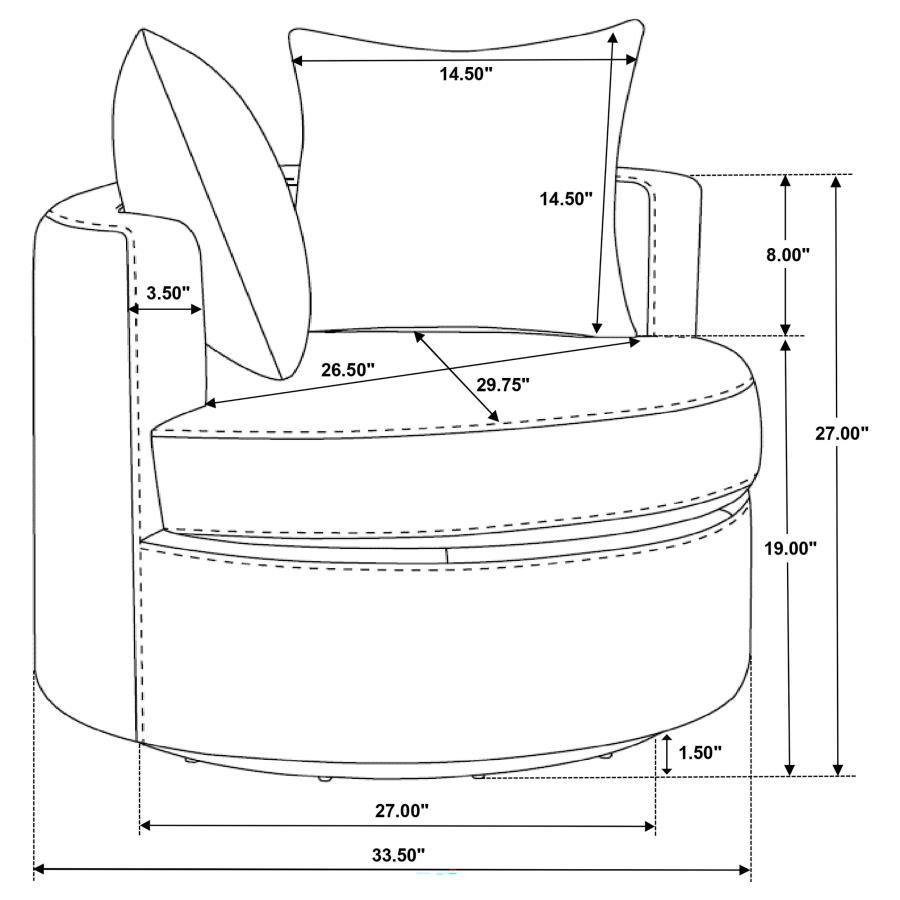Debbie - Upholstered Swivel Accent Chair by CoasterEveryday | Bel Furniture