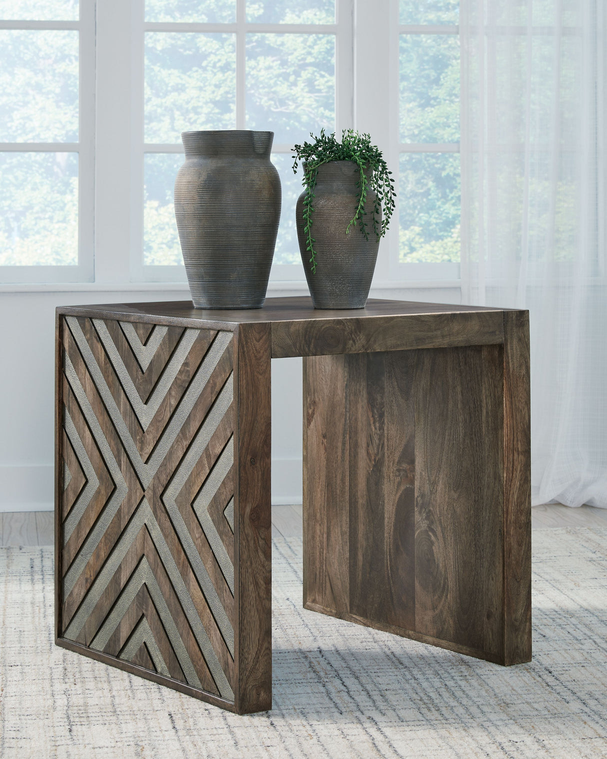 Dreggan - Brown - Square End Table by Signature Design by Ashley® | Bel Furniture
