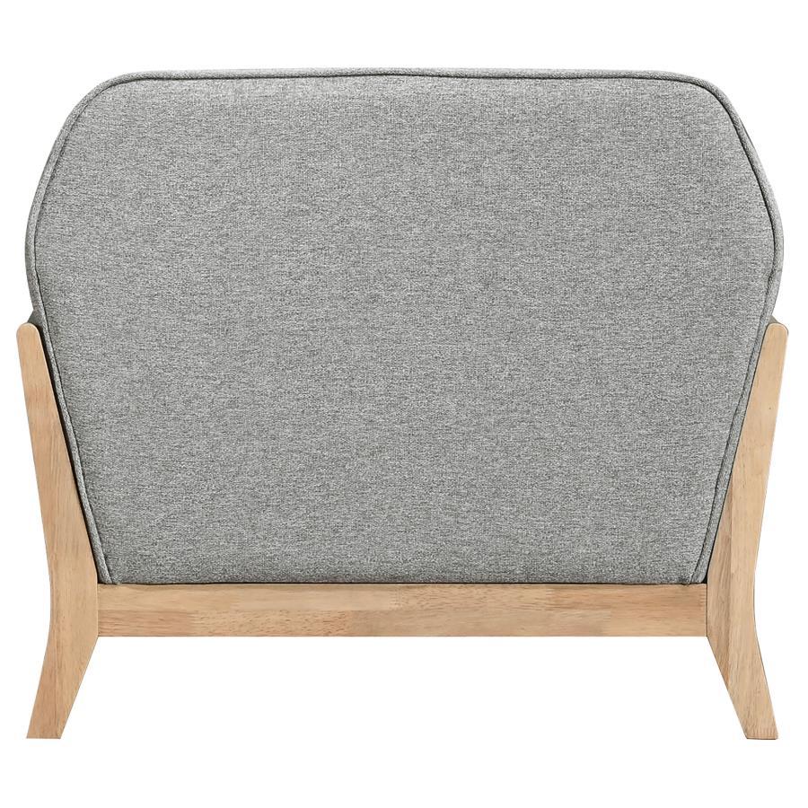 Vaughn - Fabric Upholstered Flared Arm Accent Chair - Gray