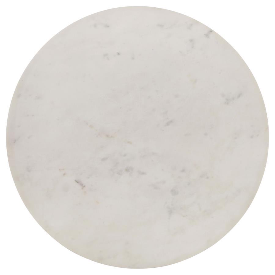 Aldis - Round Marble Top Table by Coaster Fine Furniture | Bel Furniture