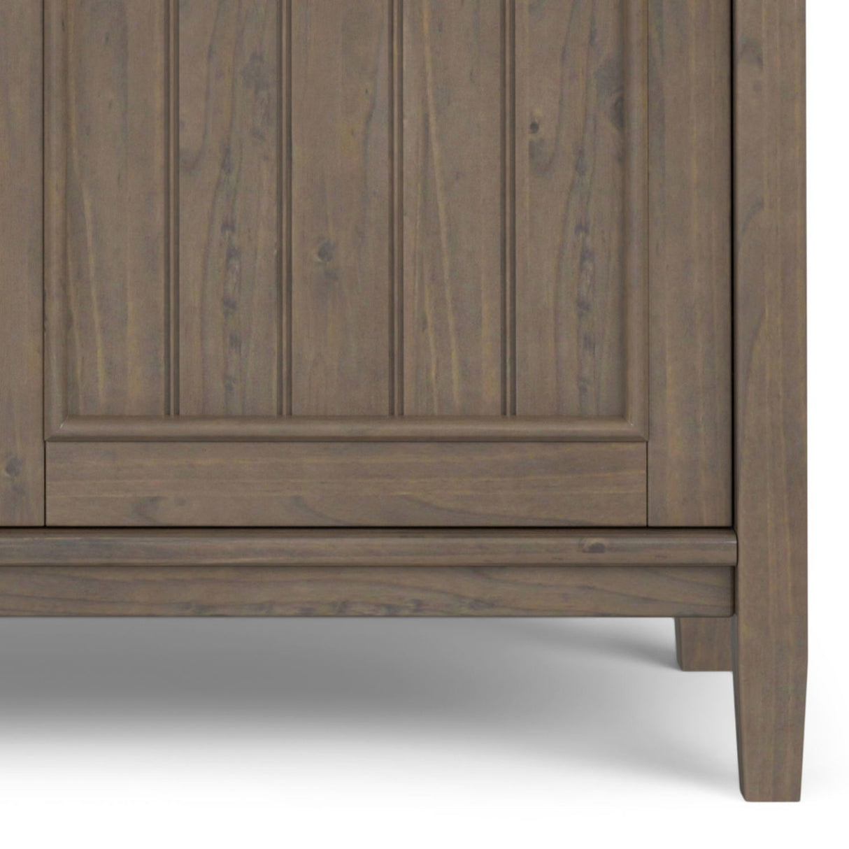 Lev - Medium Storage Cabinet - Smoky Brown by Simpli-Home | Bel Furniture