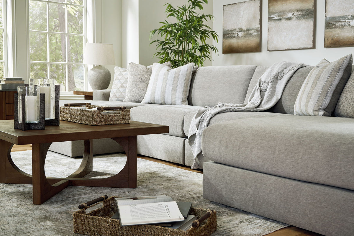 Avaliyah - 4-Piece Double Chaise Sectional - Ash