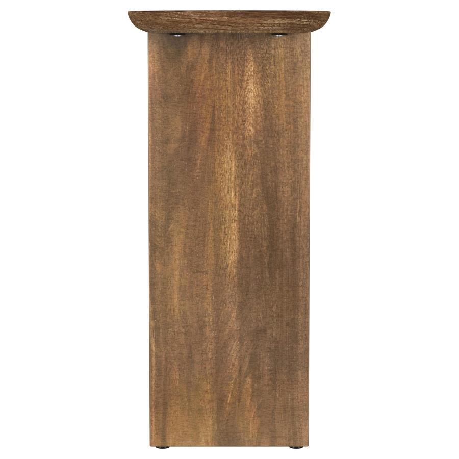 Fletcher - Oval Solid Mango Wood Entryway Console Table - Brown by Coaster Fine Furniture | Bel Furniture