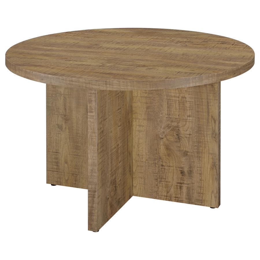 Jamestown - Round Composite Wood Dining Table - Mango by CoasterEveryday | Bel Furniture