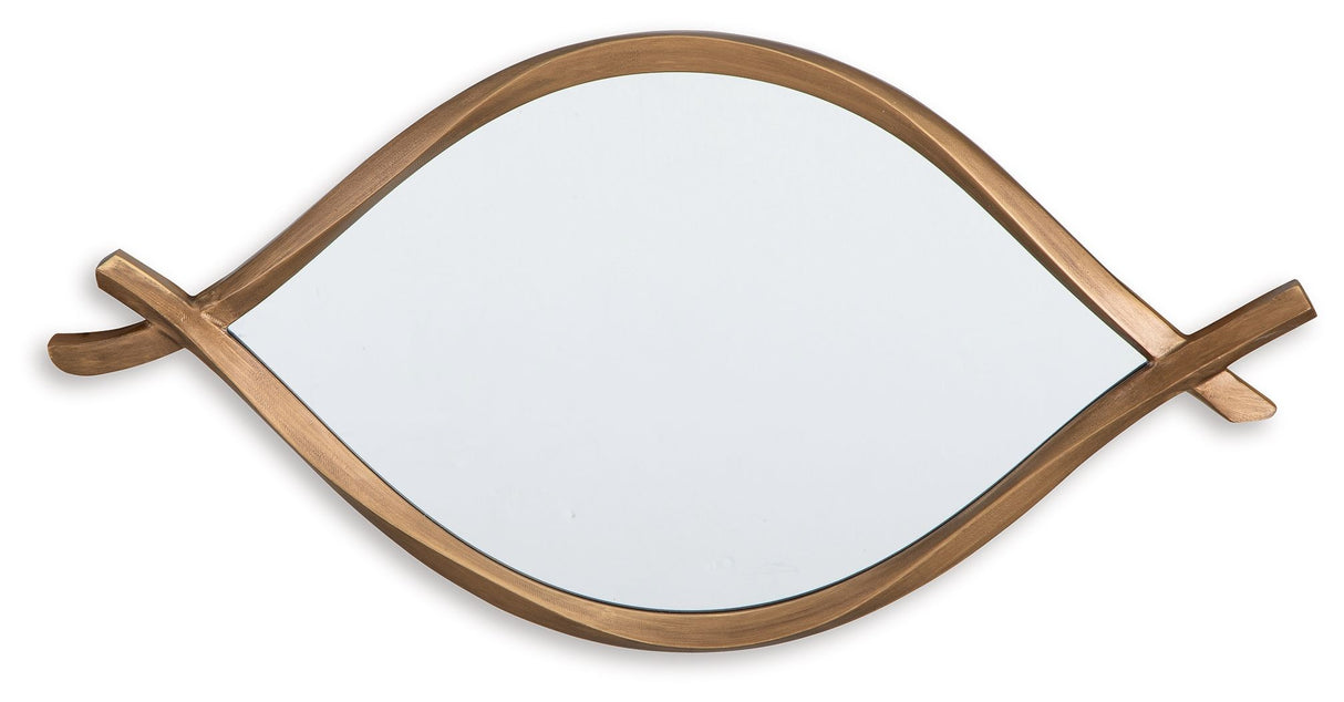 Bartner - Antique Gold Finish - Accent Mirror by Signature Design by Ashley® | Bel Furniture