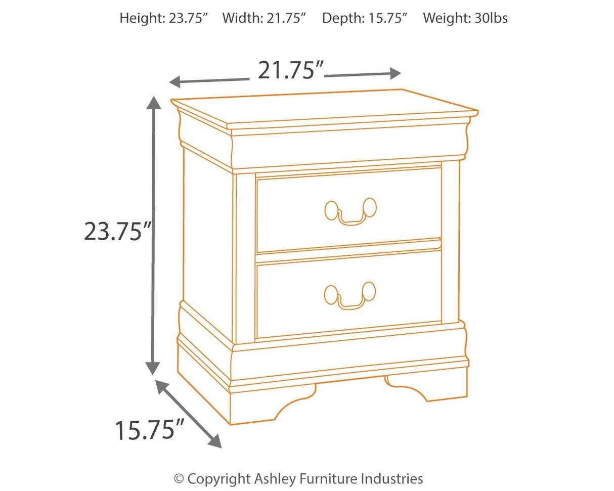 Alisdair - Reddish Brown - Two Drawer Night Stand by Signature Design by Ashley® | Bel Furniture